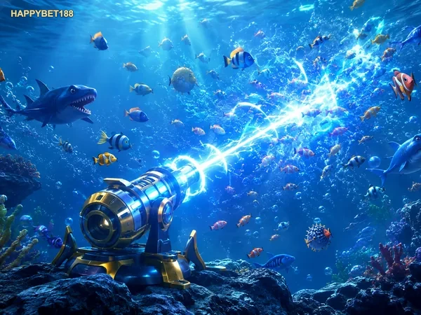 Momen permainan Fierce Fishing dengan efek visual menarik